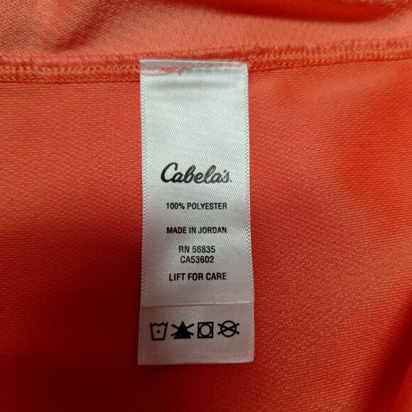Cabelas Guidewear Lightweight Long Sleeve Shirt Salmon Orange Bright Women Small - Picture 7 of 10
